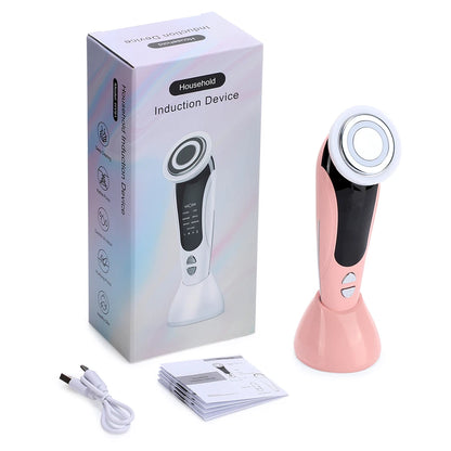 Masajeador facial Facial Glow Sonic Wand con luz LED y terapia EMS para relajar y rejuvenecer la piel del rostro.