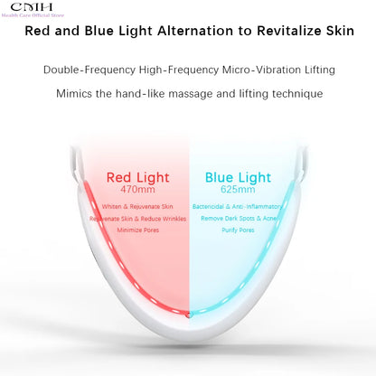 Woman wearing the Facial Glow V-Line EMS jaw sculpting band