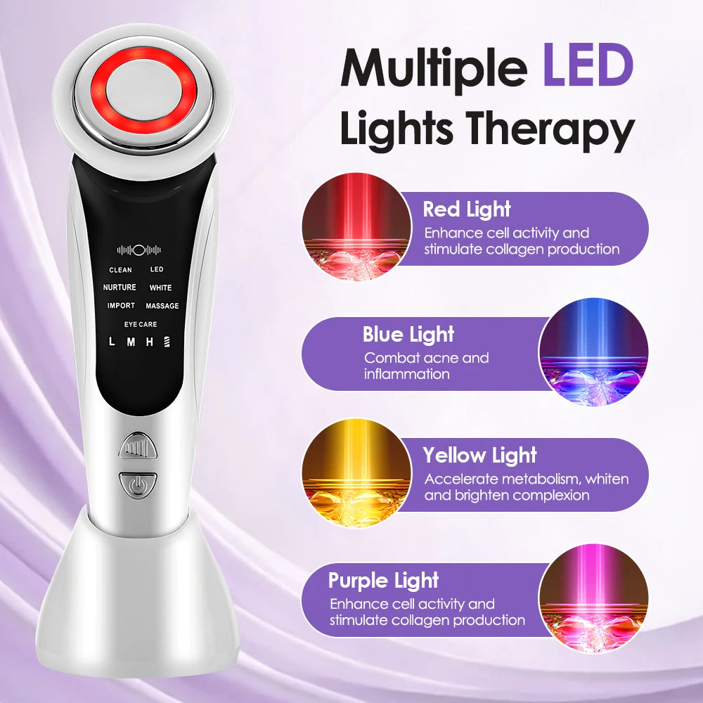 Facial Glow Sonic Wand gliding along the cheekbone