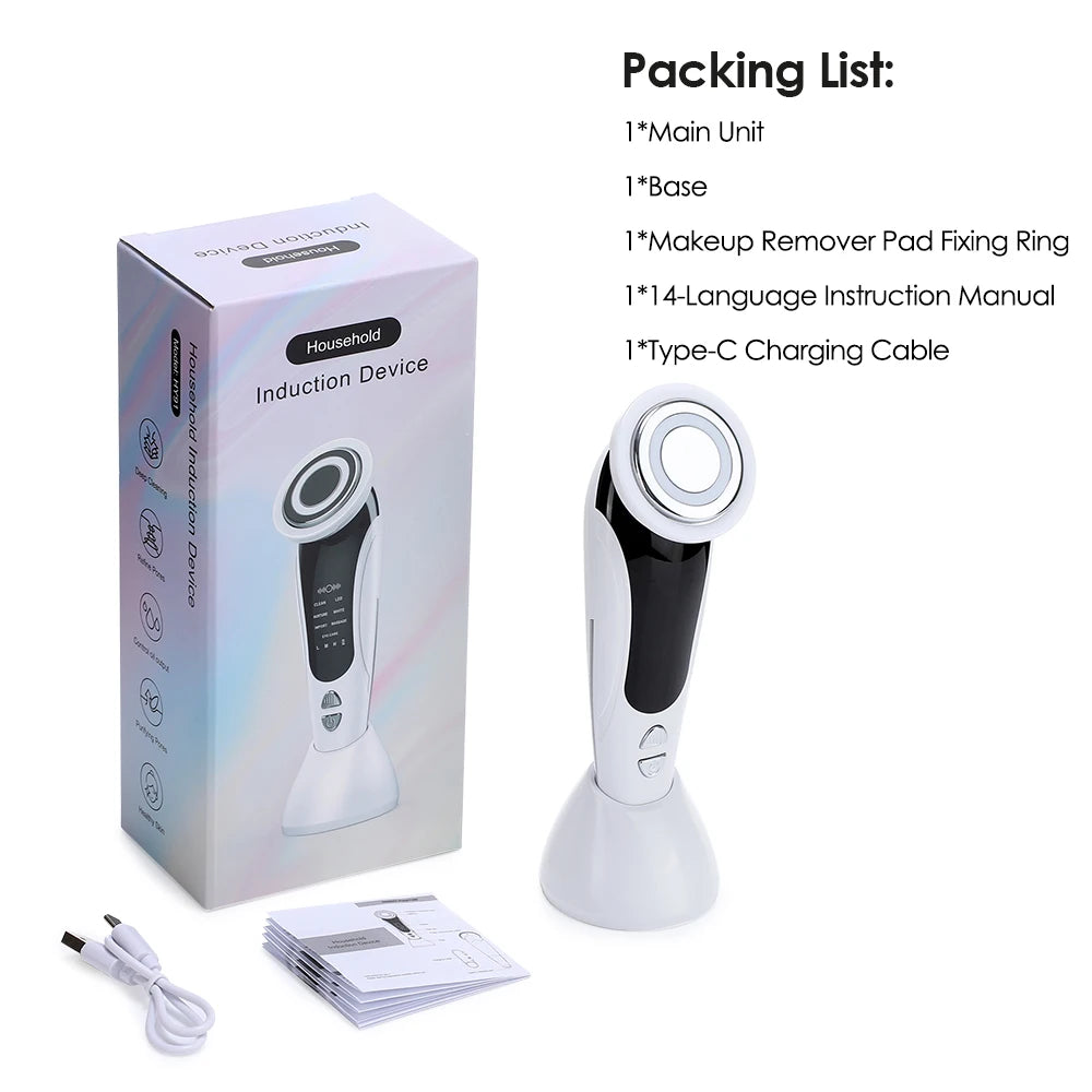 Masajeador facial Facial Glow Glow Sonic con luz LED y EMS para rejuvenecimiento de la piel, mostrado en la imagen.
