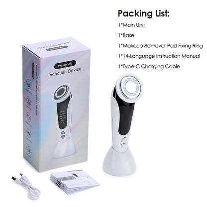 Masajeador facial Facial Glow Glow Sonic con luz LED y EMS para rejuvenecimiento de la piel, mostrado en la imagen.
