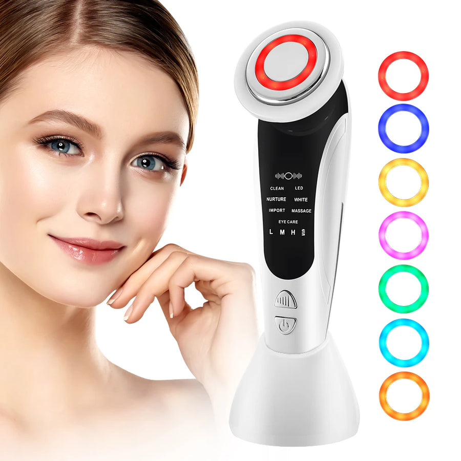 Facial Glow Sonic Wand EMS and LED light therapy face massager