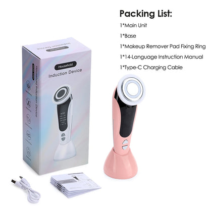 Masajeador facial Facial Glow Glow Sonic Wand con tecnología EMS y luz LED para terapia facial y rejuvenecimiento.