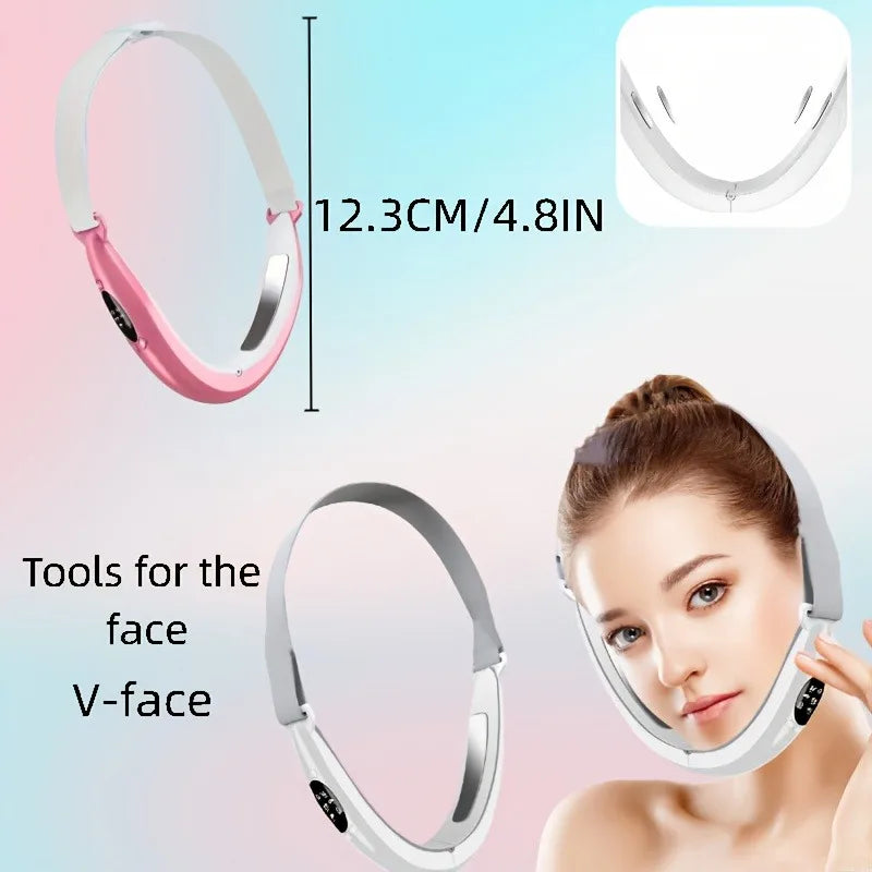 Dispositivo facial de lifting Facial Glow V-Line Sculpt con tecnología EMS para reafirmar y tonificar el rostro y doble mentón.