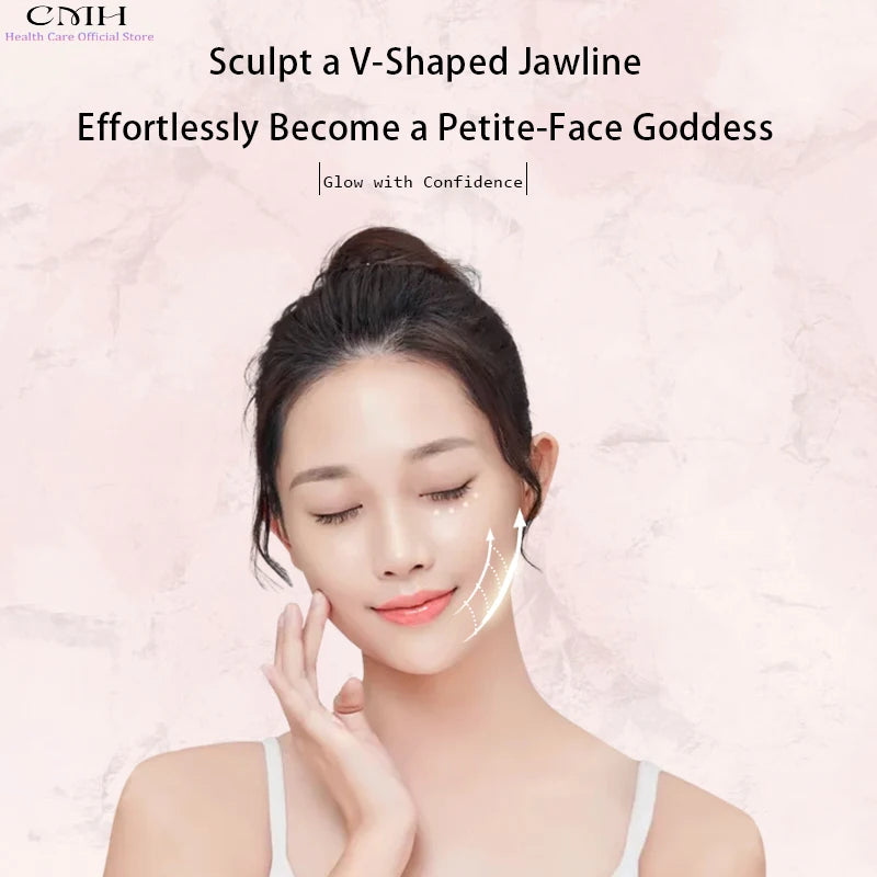 Dispositivo de lifting facial Facial Glow Glow V-Line Sculpt con masajeador EMS para tonificar y elevar la mandíbula y el rostro.