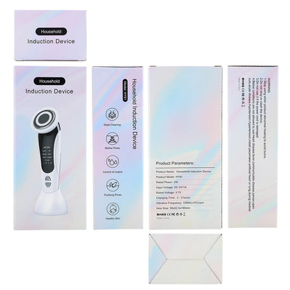 Masajeador facial Facial Glow con ondas sónicas, luz LED y terapia EMS para mejorar la piel y resaltar el brillo facial.